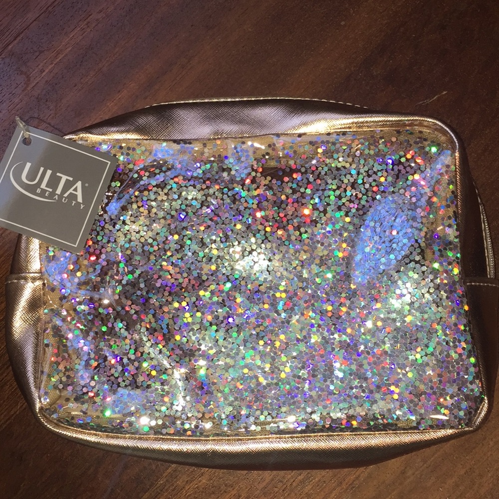 ULTA holographic glitter makeup bag